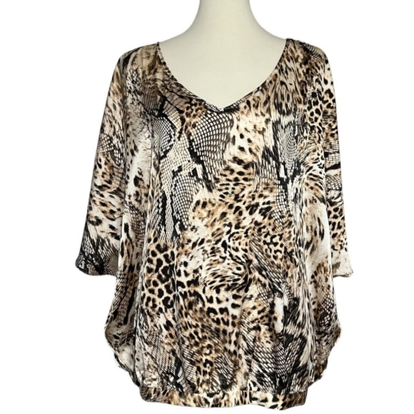 Chico's satin print blouse - Picture 6 of 14